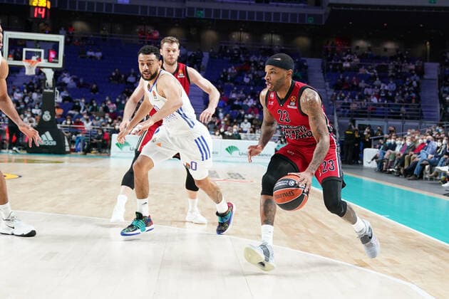 Real Madrid v AX Armani Exchange Milan - Turkish Airlines EuroLeague Malcolm Delaney (AX Armani Exchange Milan) during the Basketball Euroleague Championship Real Madrid Baloncesto vs A X Armani Exchange Milano on March 10, 2022 at the Palacio de Deportes in Madrid, Spain Madrid Spain  Copyright: xSimonexLucarellix originalFilename:livemedia-realmadr220310_npWDO.jpg