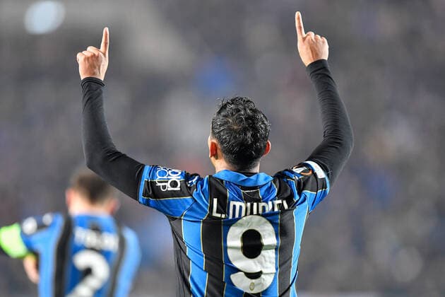 Atalanta v Bayer Leverkusen, UEFA Europa League, Bergamo, Italy Bergamo, Italy. 10th, March 2022. Luis Muriel (9) of Atalanta scores for 2-1 during the UEFA Europa League match between Atalanta and Bayer Leverkusen at Gewiss Stadium in Bergamo. Bergamo Italy  Copyright: xGonzalesxPhoto TommasoxFimianox