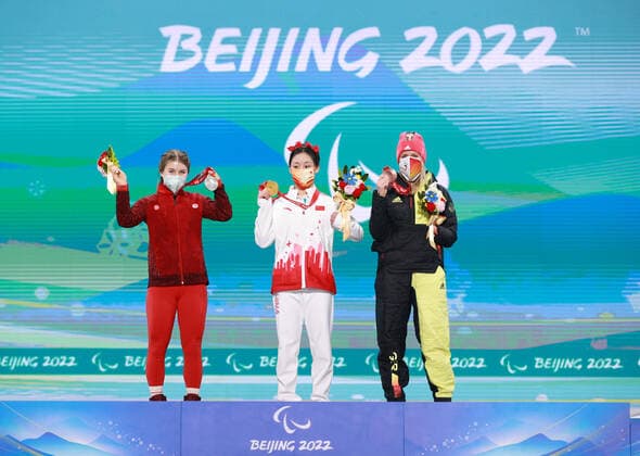 Paralympics, BEIJING 2022, Womens Giant Slalom, Award Ceremony