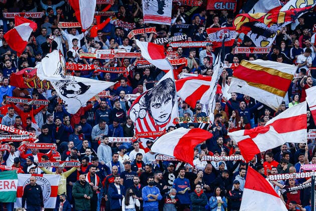 ESP: Sevilla FC-West Ham. UEFA Europa League Sevilla FC fans during the UEFA Europa League match, round of 16 between Sevilla FC and West Ham played at Sanchez Pizjuan Stadium on March 10, 2022 in Sevilla, Spain. (Antonio Pozo PRESSINPHOTO) kpng Copyright: xAntonioxPozox xPRESSINPHOTOx AP_100322_030