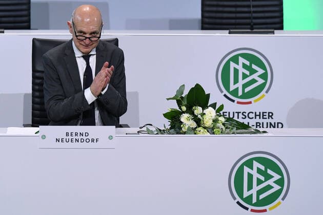 44. Ordentlicher DFB-Bundestag 2022 am 11.03.202 im WCCB in Bonn Bernd Neuendorf ( DFB-Präsident ) *** 44 Ordinary DFB Bundestag 2022 on 11 03 202 at the WCCB in Bonn Bernd Neuendorf DFB President xRx