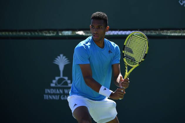 Felix Auger Aliassime (Can) TENNIS : BNP Paribas Open 2022 - 11 03 2023 AntoineCouvercelle Panoramic 