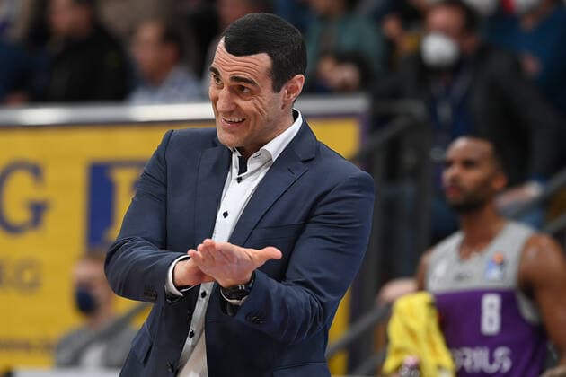 BG Göttingen medi Bayreuth 12 03 2022, Basketball Bundesliga, 2021 2022 season, 25 match day, BG Göttingen medi Bayreuth Göttingen coach Roel Moors Göttingen Lower Saxony Germany