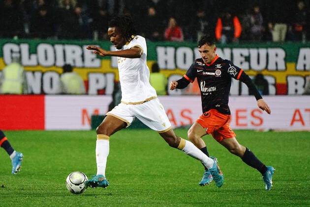 Khephren Thuram (OGC Nice) FOOTBALL : Montpellier vs OGC Nice - Ligue 1 Uber Eats - Montpellier - 12 03 2022 NorbertScanella Panoramic 