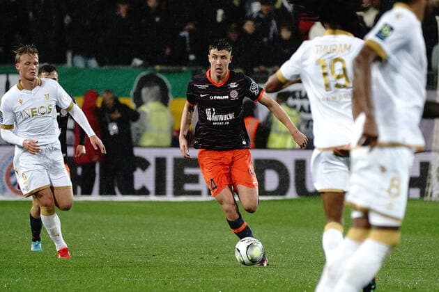 Maxime Esteve (Montpellier FC) FOOTBALL : Montpellier vs OGC Nice - Ligue 1 Uber Eats - Montpellier - 12 03 2022 NorbertScanella Panoramic 