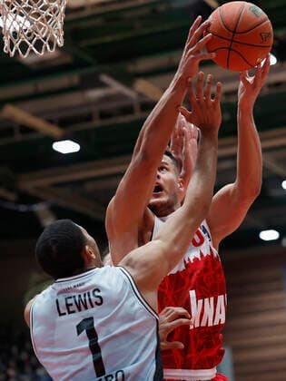 12 03 2022, Basketball, BBL, Hauptrunde, s Oliver Wuerzburg Hakro Merlins Crailsheim, GER, Wuerzburg, tectake Arena Picture from left Jaren Lewis Merlins and Filip Stanic s Oliver Wuerzburg Copyright: HMBxMedia xHeikoxBecker