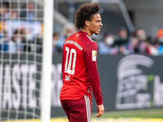 Leroy Sane FC Bayern Muenchen, 10 , is disappointed disappointed, dissatisfied, GER, TSG 1899 Hoffenheim vs FC Bayern Muenchen, Football, Bundesliga, 26 Spieltag, Spielzeit 2021 2022, 12 03 2022, DFB DFL regulations prohibit any use of photographs as image sequences and or quasi video , GER, TSG 1899 Hoffenheim vs FC Bayern Muenchen, Football, Bundesliga, 26 Spieltag, Spielzeit 2021 2022, 12 03 2022 Sinsheim Copyright: xEibner-Pressefoto SaschaxWaltherx EP_EER