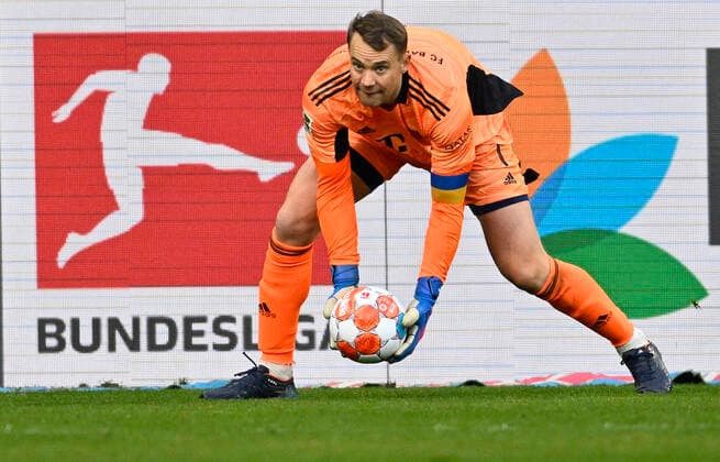 Goalkeeper Manuel Neuer FC Bayern Muenchen FCB 01 catches ball action before logo Bundesliga TSG 1899 Hoffenheim vs FC Bayern Muenchen FCB 12 03 2022 DFL REGULATES PROHIBIT ANY USE OF PHOTOGRAPHS AS IMAGE SEQUENCES AND OR QUASI VIDEO TSG 1899 Hoffenheim vs FC Bayern Muenchen FCB