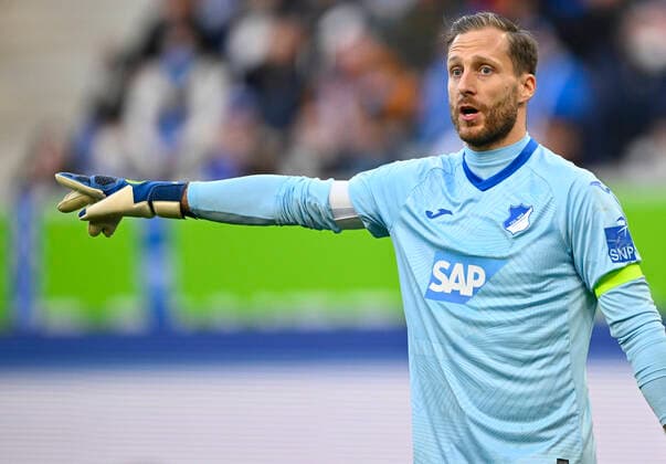 Goalkeeper Oliver Baumann TSG 1899 Hoffenheim 01 gesture gesture TSG 1899 Hoffenheim vs FC Bayern Muenchen FCB 12 03 2022 DFL REGULATES PROHIBIT ANY USE OF PHOTOGRAPHS AS IMAGE SEQUENCES AND OR QUASI VIDEO TSG 1899 Hoffenheim vs FC Bayern Muenchen FCB