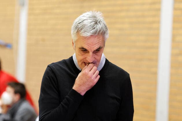 Rheinstars vs Eintracht Stahnsdorf Rheinstars Cologne vs Eintracht Stahnsdorf, basketball, BARMER 2 Basketball Bundesliga ProB, coach Stephan Baeck Rheinstars , 12 03 2022,