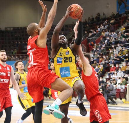 Rawle Alkins Riesen MHP Riesen Ludwigsburg vs Brose Bamberg Basketball Bundesliga 2021 2022 Ludwigsburg , GER, 12 03 2022,