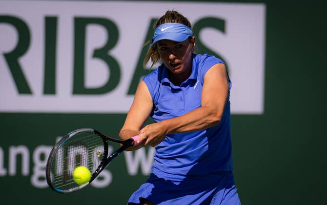 March 12, 2022, INDIAN WELS, CALIFORNIA, UNITED STATES: Kristina Kucova of Slovakia in action during the second round of the 2022 BNP Paribas Open WTA, Tennis Damen 1000 tennis tournament against Anett Kontaveit of Estonia INDIAN WELS UNITED STATES - ZUMAa181 20220312_zaa_a181_230 Copyright: xRobxPrangex