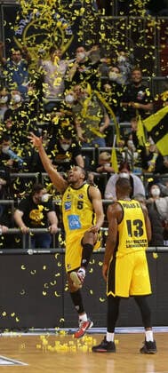 Ludwigsburg , Basketball easycredit BBL Bundesliga MHP Riesen Ludwigsburg vs Brose Bamberg , Justin Simon Giants ,