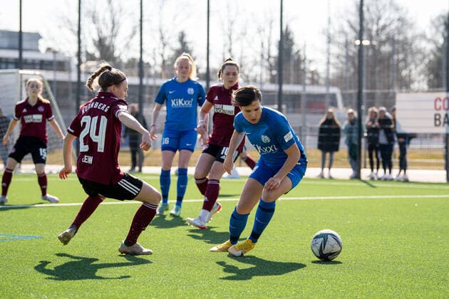 13 03 2022 Football Season 2021 2022 2 Women Football Bundesliga 16 Matchday 1 FC Nürnberg FCN Club SV Meppen ThHa Nastassja Lein 24, 1 FC Nürnberg FCN Alexandra Emmerling 17, SV Meppen