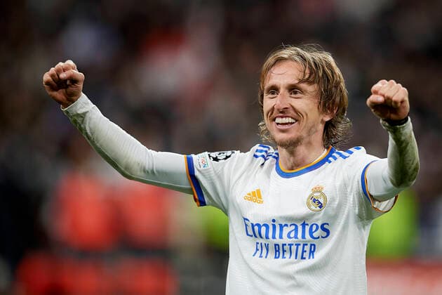 Real Madrid v Paris Saint-Germain: Round Of Sixteen Leg Two - UEFA Champions League Luka Modric of Real Madrid celebrates victory after the UEFA Champions League Round Of Sixteen Leg Two match between Real Madrid and Paris Saint-Germain at Estadio Santiago Bernabeu on March 9, 2022 in Madrid, Spain. Madrid Spain  Copyright: xJosexBretonx originalFilename:breton-realmadr220309_np4O0.jpg