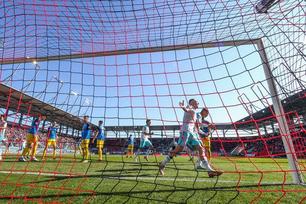 13 03 2022, football, 2021 2022 season, 2 Bundesliga, 26 matchday, FC Ingolstadt 04 FC Schalke 04, Darko Churlinov FC Schalke 04 photo Tim Rehbein RHR FOTO Ingolstadt Audi Sportpark Bayern Germany xRHR FOTO TRx