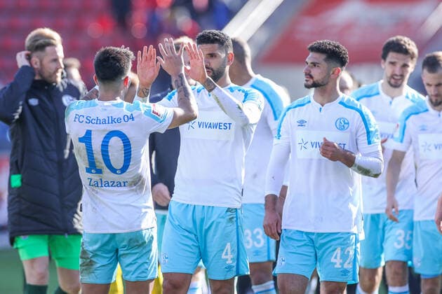 13 03 2022, Football, 2021 2022 season, 2 Bundesliga, 26 matchday, FC Ingolstadt 04 FC Schalke 04, v l Rodrigo Zalazar FC Schalke 04 , Victor Palsson FC Schalke 04 photo Tim Rehbein RHR FOTO Ingolstadt Audi Sportpark Bayern Germany xRHR FOTO TRx
