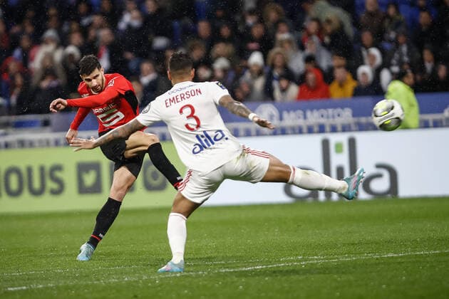 But de Martin Terrier (Rennes) FOOTBALL : Olympique Lyonnais vs Stade Rennais - Ligue 1 Uberteat - 13 03 2022 AurelienMorissard Panoramic 
