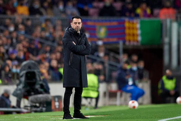 FC Barcelona, Barca v Galatasaray: Round of 16 Leg One - UEFA Europa League Xavi Hernandez head coach of Barcelona during the UEFA Europa League Round of 16 Leg One match between FC Barcelona and Galatasaray at Camp Nou on March 10, 2022 in Barcelona, Spain. Barcelona Spain  Copyright: xJosexBretonx originalFilename:breton-fcbarcel220310_npsuT.jpg