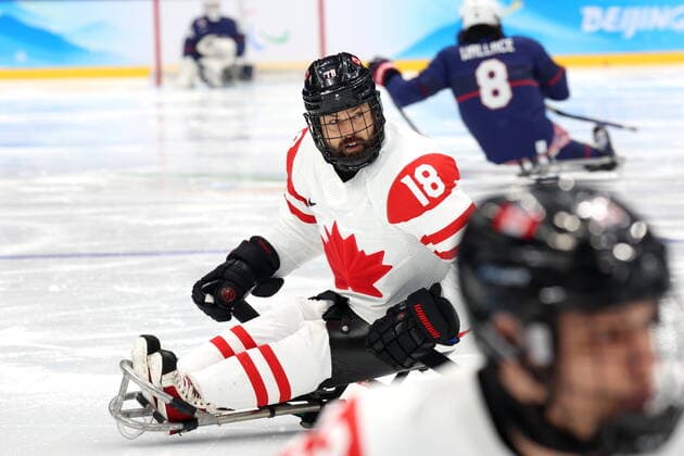 Billy Bridges (CAN), MARCH 13, 2022 - Para Ice hockey, Eishockey : Final match between United States 5-0 Canada during the Beijing 2022 Paralympic Winter games, Winterspiele,Spiele, Summer games at National Indoor Stadium in Beijing, China.  (183223053)