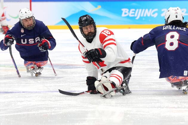 Billy Bridges (CAN), MARCH 13, 2022 - Para Ice hockey, Eishockey : Final match between United States 5-0 Canada during the Beijing 2022 Paralympic Winter games, Winterspiele,Spiele, Summer games at National Indoor Stadium in Beijing, China.  (183223080)