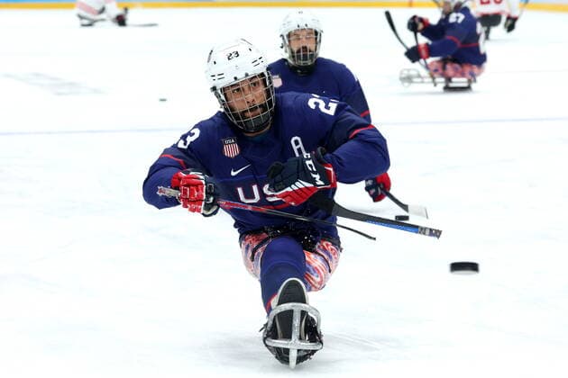 Rico Roman (USA), MARCH 13, 2022 - Para Ice hockey, Eishockey : Final match between United States 5-0 Canada during the Beijing 2022 Paralympic Winter games, Winterspiele,Spiele, Summer games at National Indoor Stadium in Beijing, China.  (183223124)
