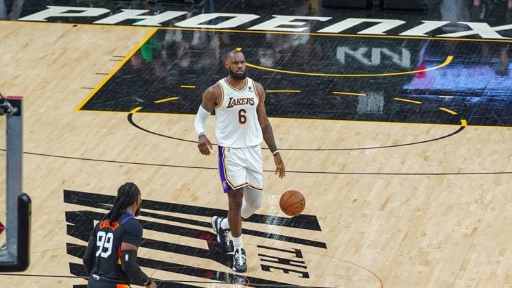 Phoenix, Arizona, March 13th 2022: Lebron James ( 6 Los Angeles Lakers) in action during the National Basketball Association game between the Los Angeles Lakers and the Phoenix Suns at Footprint Center in Phoenix, Arizona. Edwin Rodriguez SPP Los Angeles Lakers v Phoenix Suns - NBA, Basketball Herren, USA - FootPrint Center 