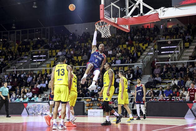 Sport Bilder des Tages De Andre Lansdowne 9 SIG Strasbourg vs Falco Szombathely. Basketball Champions League - 14-03-2022 ElyxandroCegarra Panoramic 