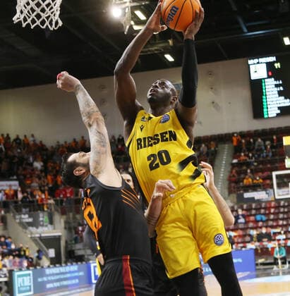 Rawle Alkins Giants, right MHP Riesen Ludwigsburg vs Galatasaray Nef Basketball Champions League 2021 2022 Ludwigsburg , GER, 14 03 2022,