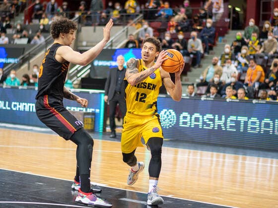 Jonah Radebaugh MHP Riesen Ludwigsburg, 12 , GER, MHP Riesen Ludwigsburg vs Galatasaray Nef, Basketball, Champions League, Best of 16, Season 2021 2022, 14 03 2022, GER, MHP Riesen Ludwigsburg vs Galatasaray Nef, Basketball, Champions League, Best of 16, Season 2021 2022, 14 03 2022 Ludwigsburg. Copyright: xEibner-Pressefoto SaschaxWaltherx EP_EER