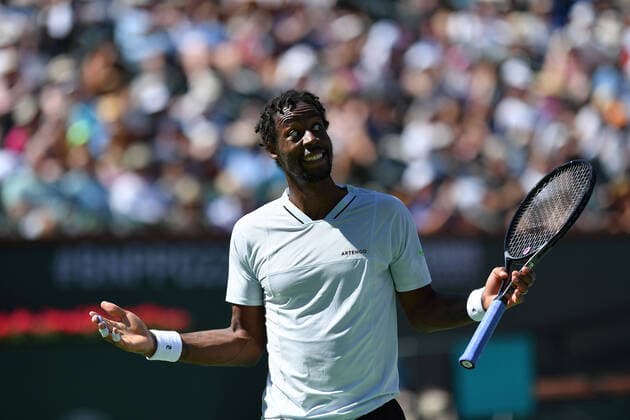 Bilder des Jahres 2022, Sport 03 März Sport Themen der Woche KW11 Sport Bilder des Tages Gael Monfils defeated world number 1 Daniil Medvedev TENNIS : BNP Paribas Open 2022 - 14 03 2023 AntoineCouvercelle Panoramic 