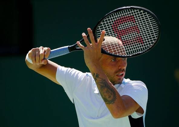 Mandatory Credit: Photo by Ella Ling Shutterstock (12845056aq) Dan Evans of Great Britain in action BNP Paribas Open, Tennis, Day 6, Indian Wells Tennis Garden, California, USA - 14 Mar 2022 BNP Paribas Open, Tennis, Day 6, Indian Wells Tennis Garden, California, USA - 14 Mar 2022  Copyright: xEllaxLing Shutterstockx 12845056aq