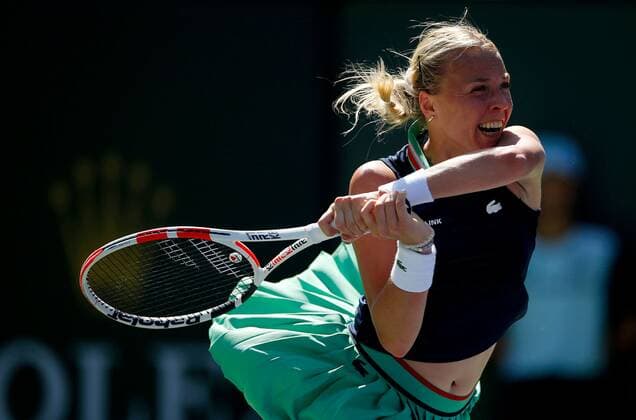 Sport Bilder des Tages Mandatory Credit: Photo by Ella Ling Shutterstock (12845056ce) Anett Kontaveit of Estonia in action BNP Paribas Open, Tennis, Day 6, Indian Wells Tennis Garden, California, USA - 14 Mar 2022 BNP Paribas Open, Tennis, Day 6, Indian Wells Tennis Garden, California, USA - 14 Mar 2022 Copyright: xEllaxLing Shutterstockx 12845056ce