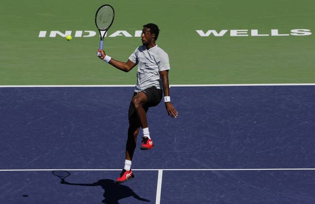 Mandatory Credit: Photo by Ella Ling Shutterstock (12845056ct) Gael Monfils of France in action BNP Paribas Open, Tennis, Day 6, Indian Wells Tennis Garden, California, USA - 14 Mar 2022 BNP Paribas Open, Tennis, Day 6, Indian Wells Tennis Garden, California, USA - 14 Mar 2022  Copyright: xEllaxLing Shutterstockx 12845056ct