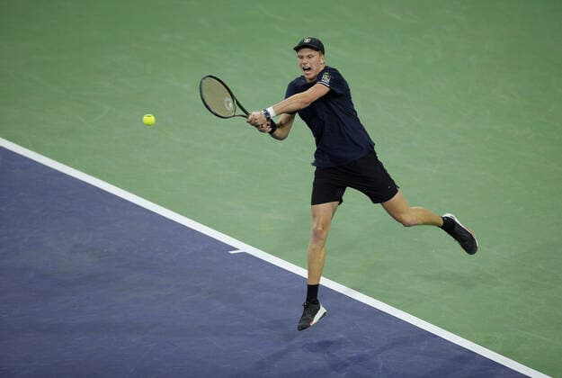 Mandatory Credit: Photo by Ella Ling Shutterstock (12845056eg) Jenson Brooksby of USA in action BNP Paribas Open, Tennis, Day 6, Indian Wells Tennis Garden, California, USA - 14 Mar 2022 BNP Paribas Open, Tennis, Day 6, Indian Wells Tennis Garden, California, USA - 14 Mar 2022 Copyright: xEllaxLing Shutterstockx 12845056eg