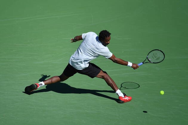 Gael Monfils defeated world number 1 Daniil Medvedev TENNIS : BNP Paribas Open 2022 - 14 03 2023 AntoineCouvercelle Panoramic 