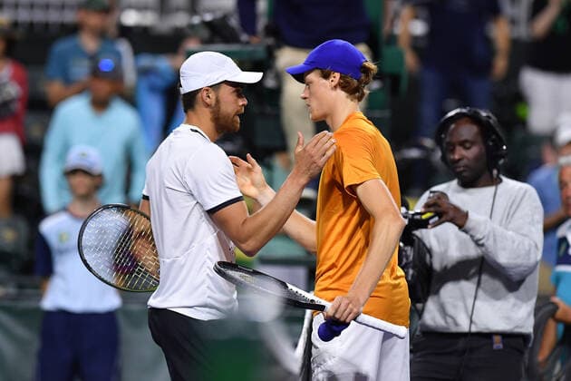 Jannik Sinner defeated Benjamin Bonzi TENNIS : BNP Paribas Open 2022 - 14 03 2023 AntoineCouvercelle Panoramic 