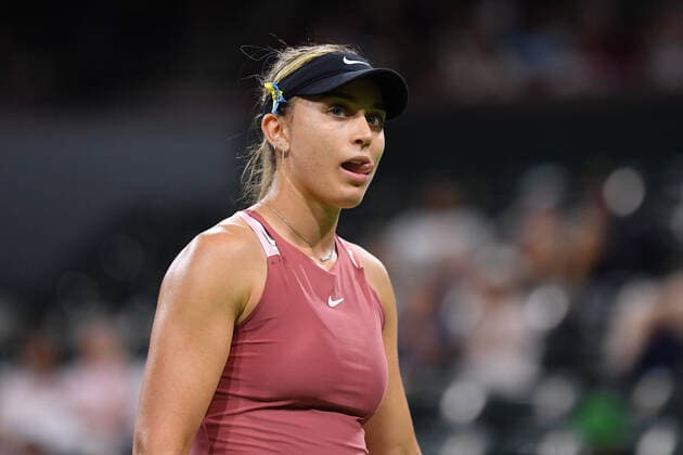 Sport Bilder des Tages Paula Badosa (Esp) TENNIS : BNP Paribas Open 2022 - 14 03 2023 AntoineCouvercelle Panoramic 