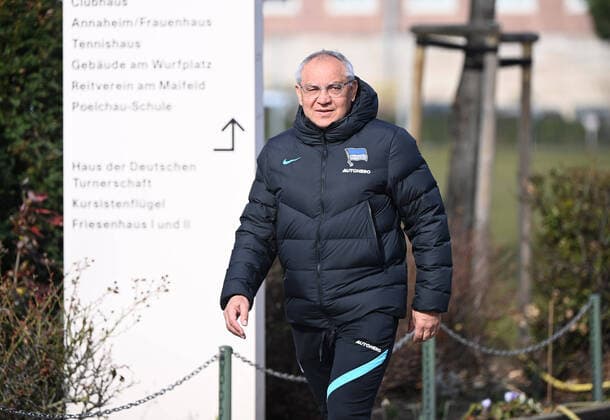 Football, men, season 2021 2022, 1 Bundesliga, Hertha BSC, training, coach Felix Magath Hertha BSC , 15 03 2022, Copyright: xMatthiasxKochx