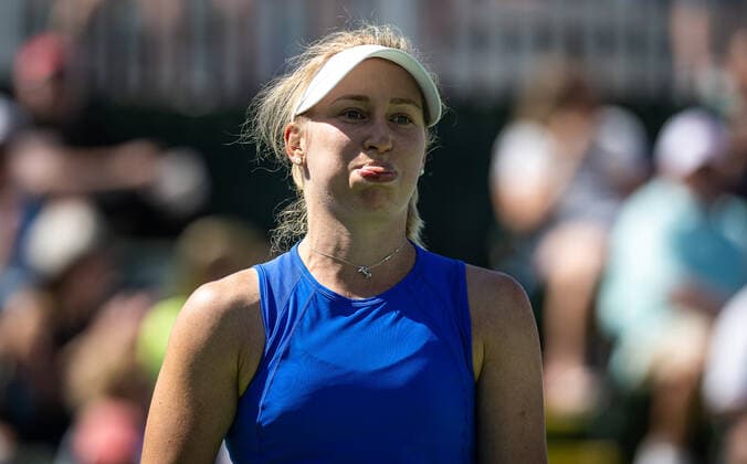 March 14, 2022, INDIAN WELLS, CALIFORNIA, UNITED STATES: Daria Saville of Australia in action during the third round of the 2022 BNP Paribas Open WTA, Tennis Damen 1000 tennis tournament against Elise Mertens of Belgium INDIAN WELLS UNITED STATES - ZUMAa181 20220314_zaa_a181_037 Copyright: xRobxPrangex