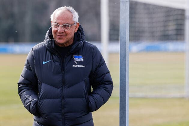 Head coach Felix Magath at Hertha BSC training in the morning on 15 03 22 in Berlin Hertha BSC training with new head coach Felix Magath in Berlin