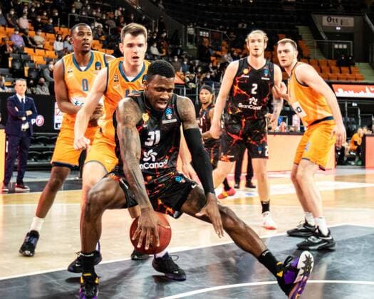 Dylan Ennis CB Gran Canaria, 31 , Fedor Zugic Ratiopharm Ulm 44 , Semaj Christon Ratiopharm Ulm 0 GER, Ratiopharm Ulm vs Gran Canaria, 7DAYS Eurocup Basketball, 15 Matchday, 15 03 2022 Ratiopharm Ulm vs Gran Canaria, 7 Days Eurocup Basketball, 15 Matchday New Ulm Copyright: xEibner-Pressefoto RogerxBuerkex EP_EER