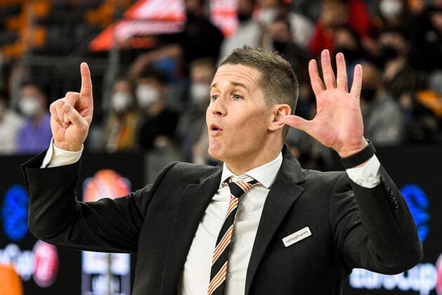 GER, EuroCup, ratiopharm Ulm vs Herbalife Gran Canaria 15 03 2022, ratiopharm arena, New Ulm, GER, EuroCup, ratiopharm Ulm vs Herbalife Gran Canaria, in picture Jaka Lakovic Ulm gives loud instructions, emotion nordphotoxGmbHx xHafner nph00200