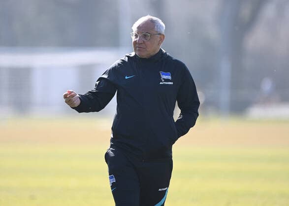 Football, men, season 2021 2022, 1 Bundesliga, Hertha BSC, training, coach Felix Magath Hertha BSC , 16 03 2022, Copyright: xMatthiasxKochx