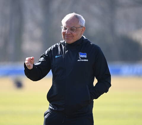 Football, men, season 2021 2022, 1 Bundesliga, Hertha BSC, training, coach Felix Magath Hertha BSC , 16 03 2022, Copyright: xMatthiasxKochx