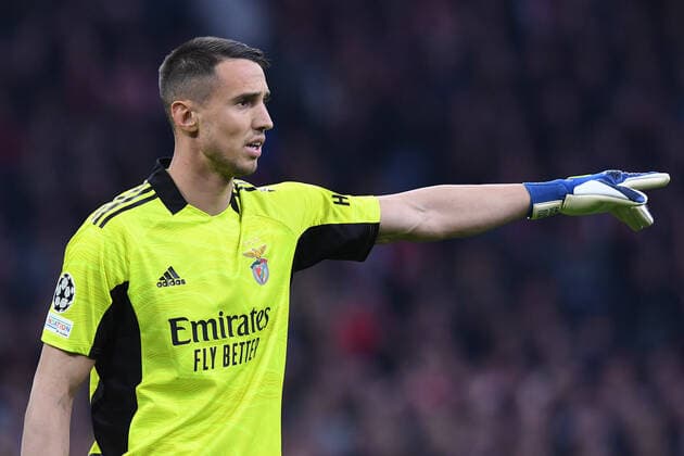Soccer Champions League Round of 16 Ajax Amsterdam Benfica Lisbon on 15 03 2022 at the Johan Cruijff ArenA in Amsterdam Odisseas Vlachodimos Lisbon xRx