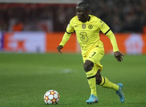 Lille, France, 16th March 2022. Ngolo Kante of Chelsea during the UEFA Champions League match at Stade Pierre Mauroy, Lille. Picture credit should read: Paul Terry Sportimage EDITORIAL USE ONLY. No use with unauthorised audio, video, data, fixture lists, club league logos or live services. Online in-match use limited to 120 images, no video emulation. No use in betting, games or single club league player publications. SPI-1590-0063
