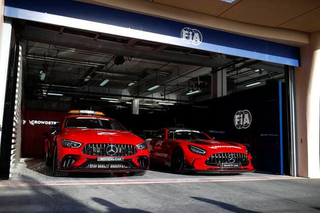 F1 Medical Car, Mercedes AMG GT 63 S 4MATIC , F1 Safety Car, Mercedes AMG GT Black Series, F1 Grand Prix of Bahrain at Bahrain International Circuit on March 17, 2022 in Sakhir, Bahrain Photo by HOCH ZWEI Sakhir Bahrain
