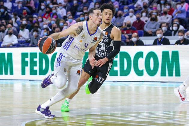 17th March 2022 Wizink Center Madrid, Spain Turkish Airlines Euroleague Basketball Spain, Real Madrid vs LDLC Asvel Villeurbanne Thomas Heurtel Madrid Madrid Madrid Spain Basketball Copyright: xAlbaxPachecox xAgenciaxLOFx