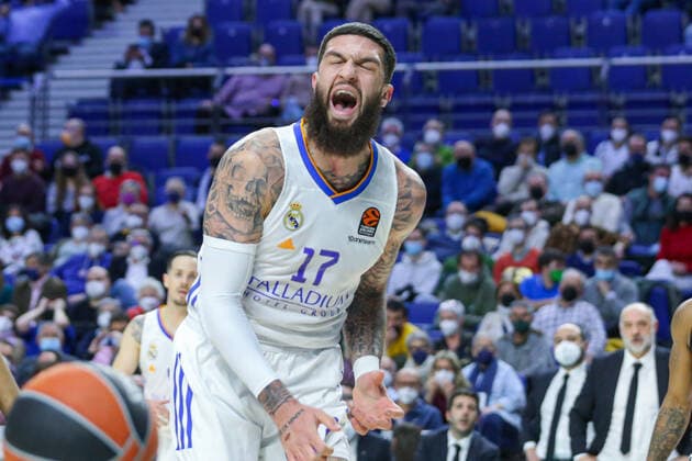 17th March 2022 Wizink Center Madrid, Spain Turkish Airlines Euroleague Basketball Spain, Real Madrid vs LDLC Asvel Villeurbanne Vincent Poirier Madrid Madrid Madrid Spain Basketball Copyright: xAlbaxPachecox xAgenciaxLOFx